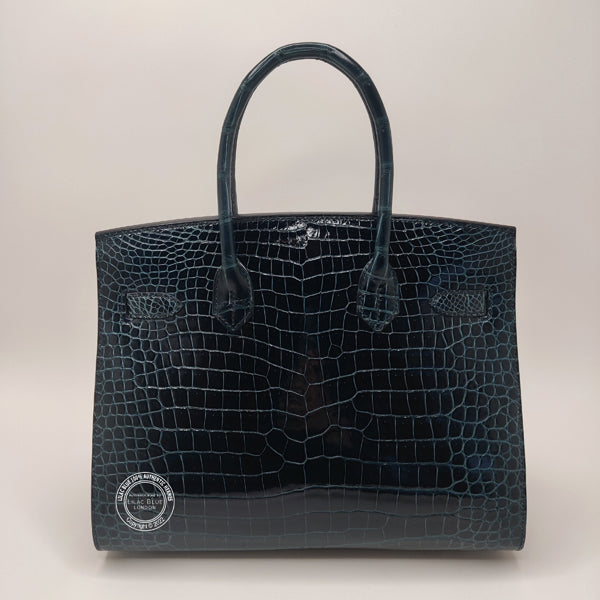 Hermès Birkin 30cm Vert Rousseau Sellier Shiny Croc BPHW
