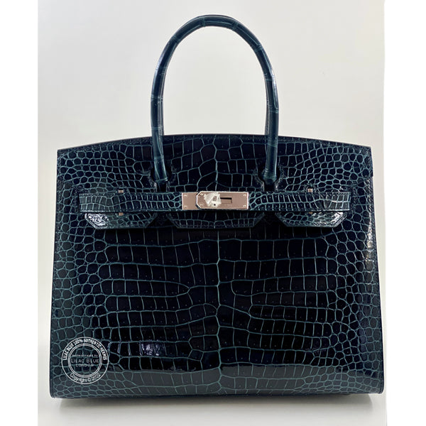 Hermès Birkin 30cm Vert Rousseau Sellier Shiny Croc BPHW