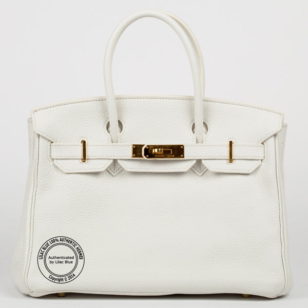Hermès Birkin 30cm White Togo GHW - Preloved