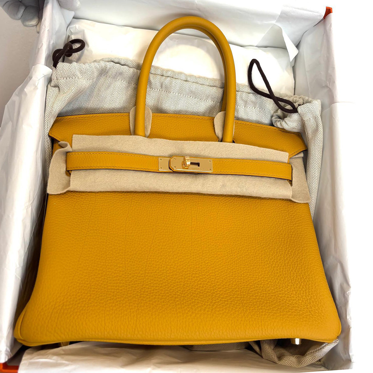 Hermès Birkin 30cm Jaune Ambre GHW