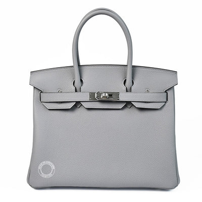 Hermès Birkin 30cm Gris Pantin Togo PHW