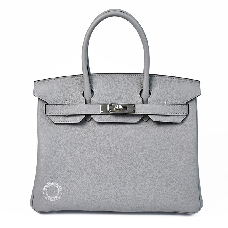 Hermès Birkin 30cm Gris Pantin Togo PHW