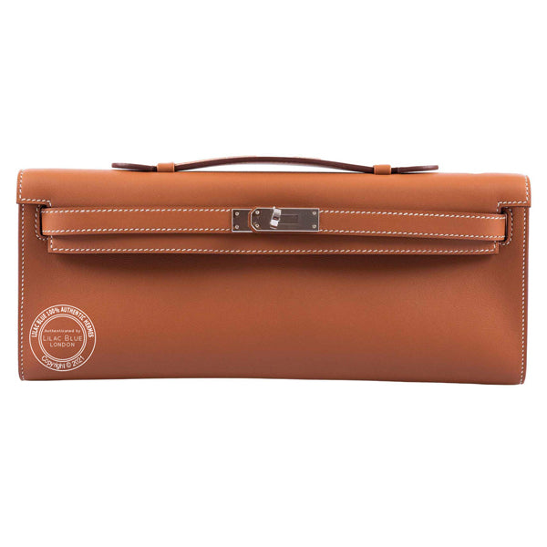 Hermès Kelly 31cm Gold Cut Pochette Swift GHW