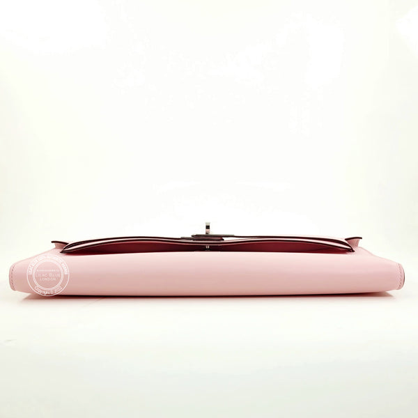 Hermès Kelly 31cm Rose Sakura Cut Pochette Swift PHW