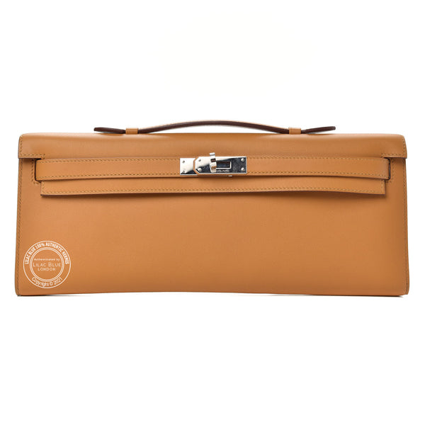 Hermès Kelly 31cm Sesame Cut Pochette Swift PHW