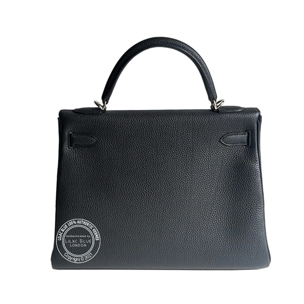 Hermès Kelly 32cm Black Togo PHW - Preloved