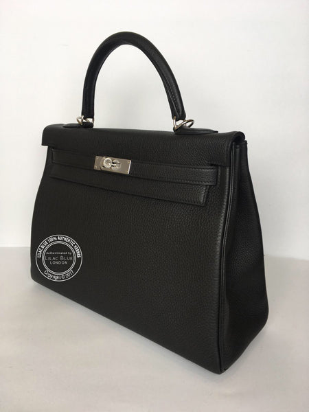 Hermes Kelly 32cm Black Togo PHW