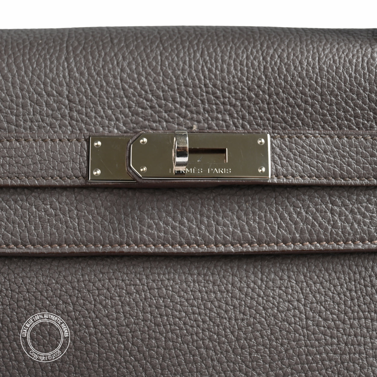 Hermes Kelly 32cm Etain Togo PHW - Preloved