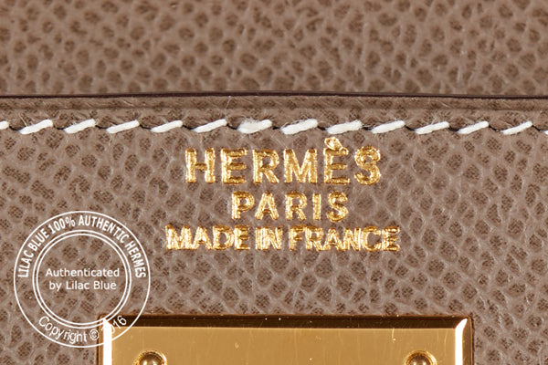Hermès Kelly 32cm Etoupe Epsom GHW - Preloved