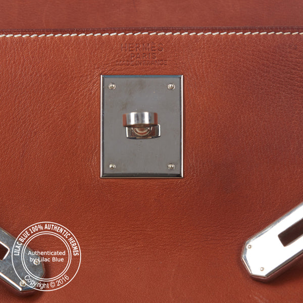 Hermès Kelly 32cm Fauve Tadelakt PHW - Vintage