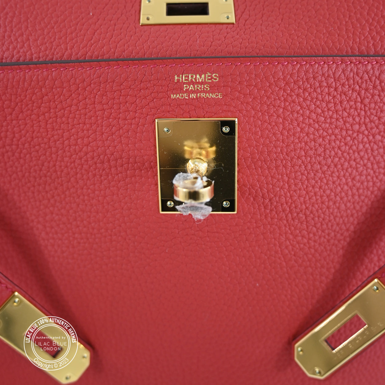 Hermès Kelly 32cm Geranium Togo GHW