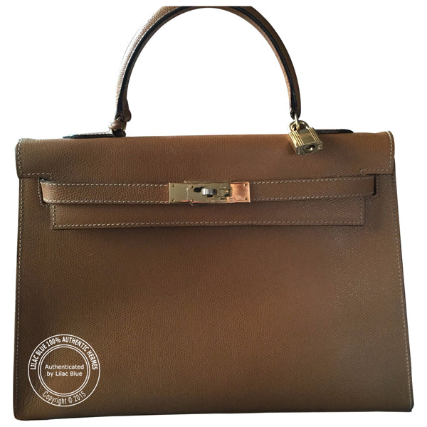 32cm Gold Kelly. Epsom, Gold - Preloved