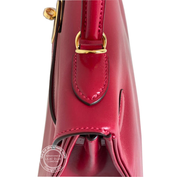 Hermès Kelly 32cm Rouge Vif Tadelakt GHW