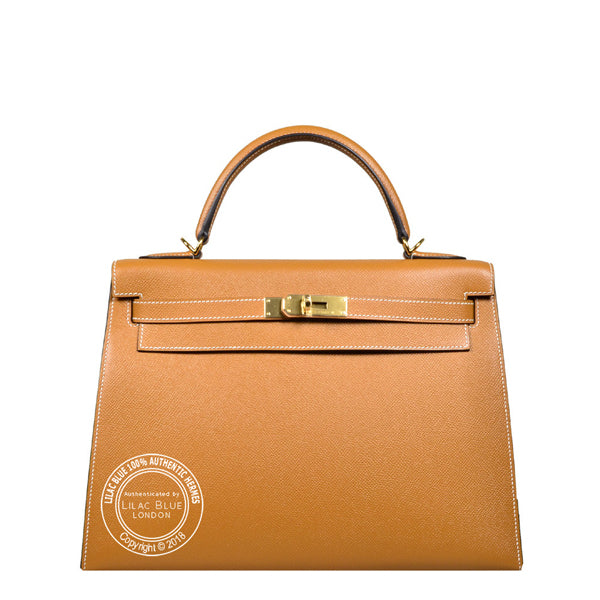 Hermès Kelly 32cm Toffee Epsom GHW