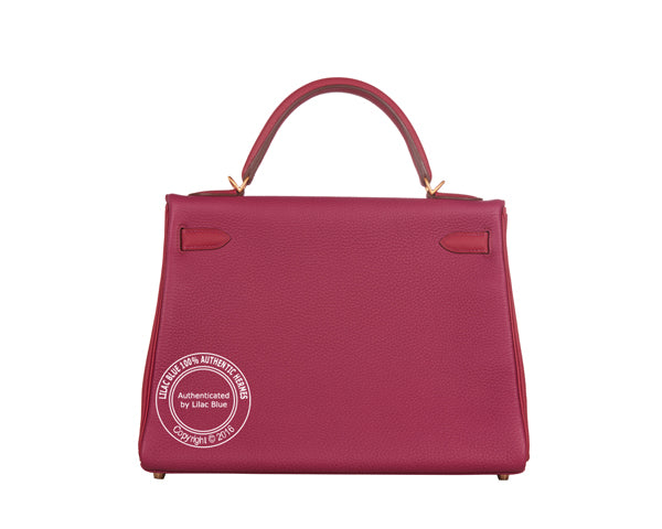 Hermès Kelly 32cm Tosca/Rubis Togo BGHW