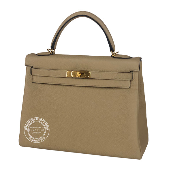 Hermès Kelly 32cm Trench Togo GHW
