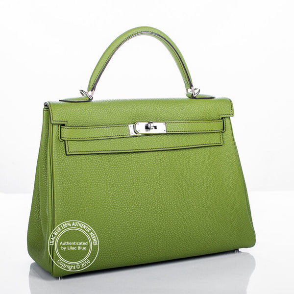 Hermès Kelly 32cm Vert Anis Togo PHW