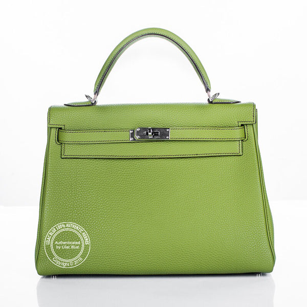 Hermès Kelly 32cm Vert Anis Togo PHW