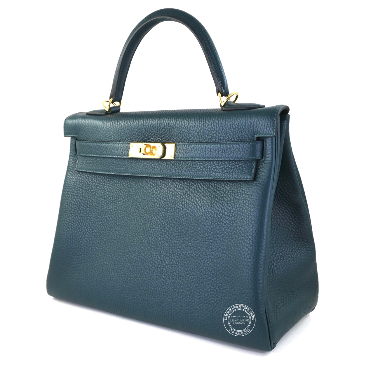 Hermès Kelly 32cm Vert Cypress Togo GHW