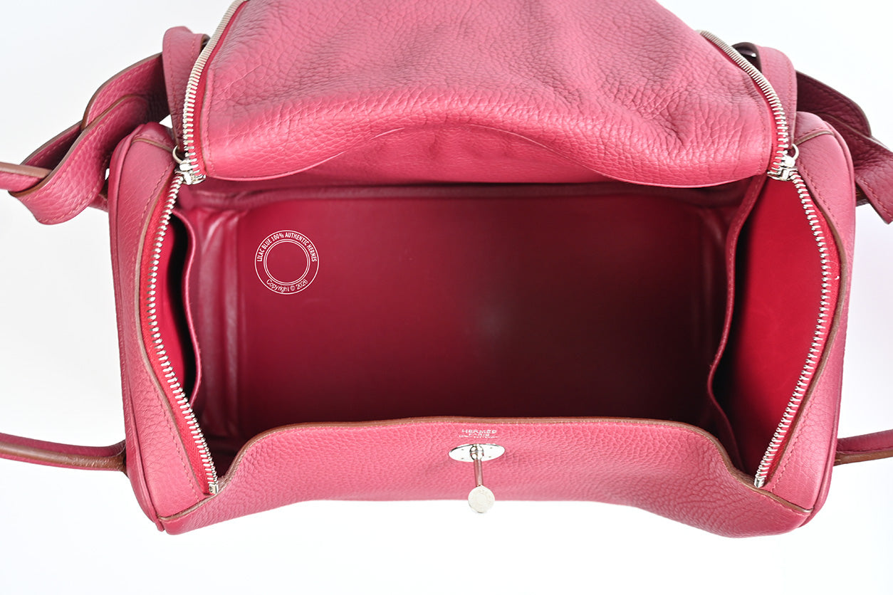 Hermès Lindy 34 Rouge Grenat Clemence PHW - Preloved