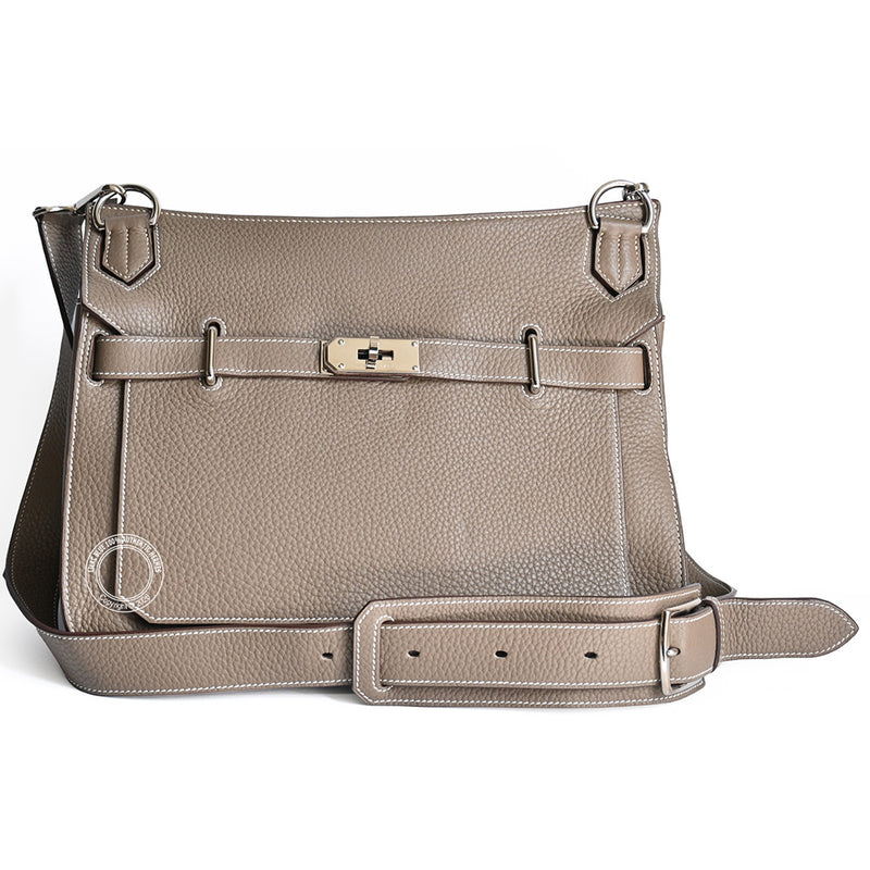 Hermès Jypsiere 34cm Etoupe Clemence PHW - Preloved