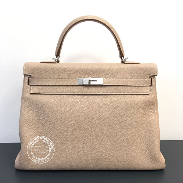 Hermès Kelly 35cm Argile Togo PHW