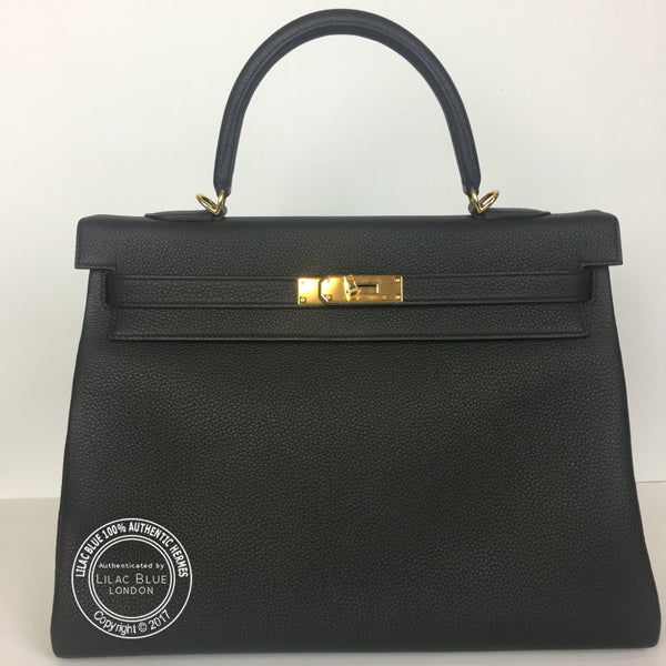 Hermès Kelly 35cm Black Togo GHW
