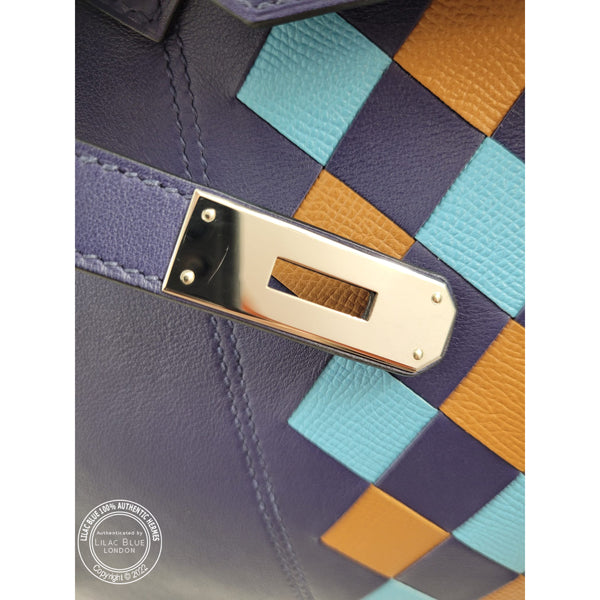 Hermès Birkin 35cm Bleu Encre Tressage Swift PHW - Preloved