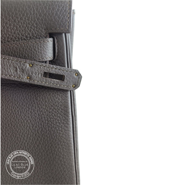Hermès Kelly 35cm Etain Togo GHW - Preloved