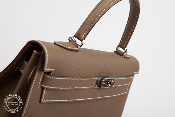 Hermès Kelly 35cm Etoupe Epsom PHW