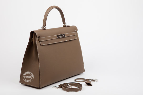 Hermès Kelly 35cm Etoupe Epsom PHW