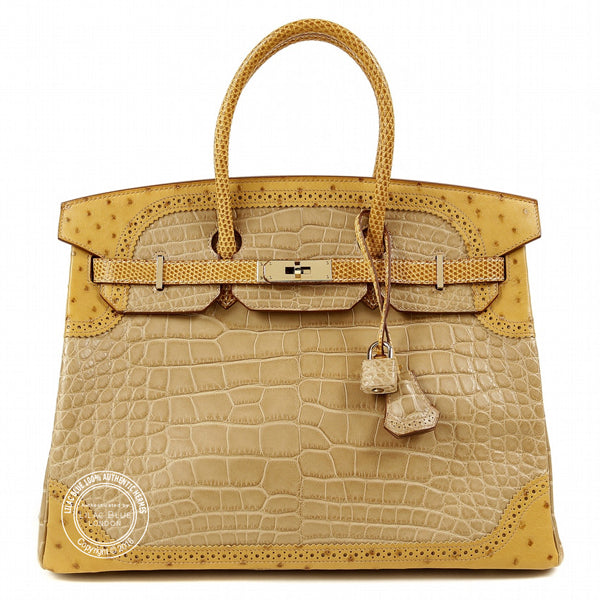 Hermès Birkin 35cm Grand Marriage Permabrass