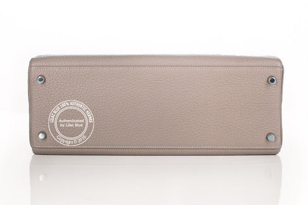 Hermès Kelly 35cm Gris Tourterelle Clemence PHW