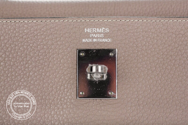 Hermès Kelly 35cm Gris Tourterelle Clemence PHW
