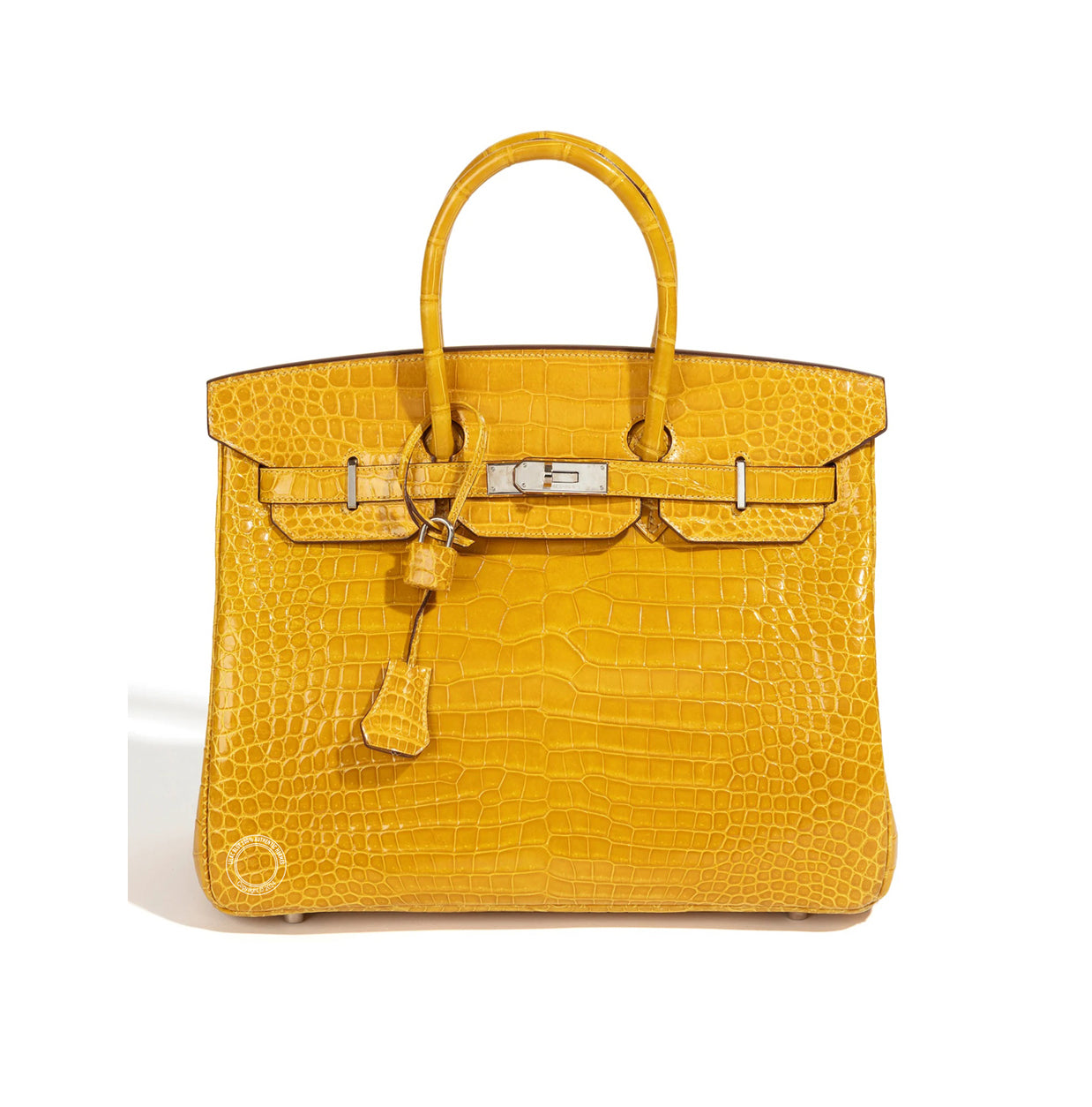 Hermès Birkin 35cm Jaune Ambre Shiny Croc  PHW - Preloved