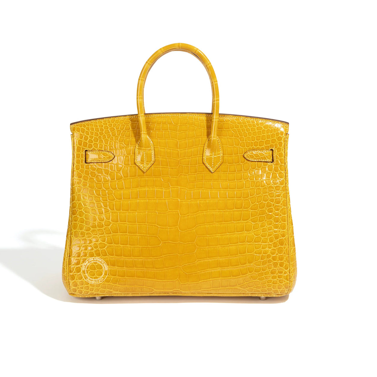 Hermès Birkin 35cm Jaune Ambre Shiny Croc  PHW - Preloved