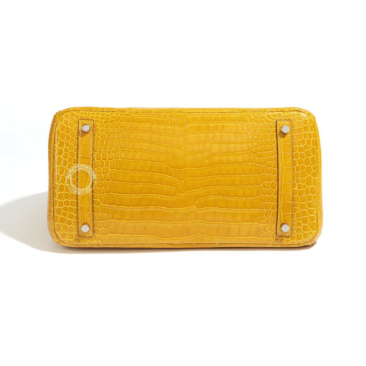 Hermès Birkin 35cm Jaune Ambre Shiny Croc  PHW - Preloved