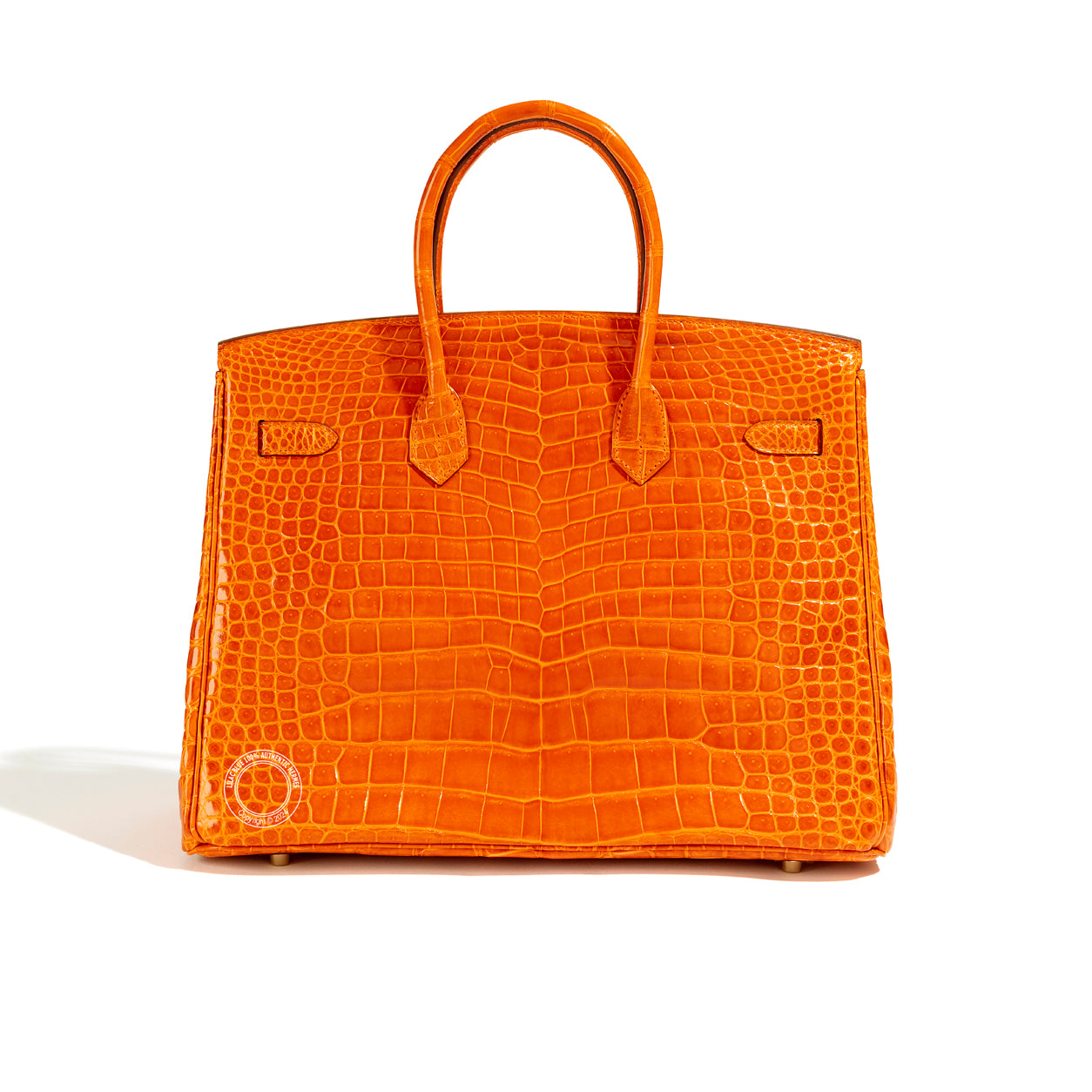 Hermès Birkin 35cm Orange Shiny Croc  GHW - Preloved