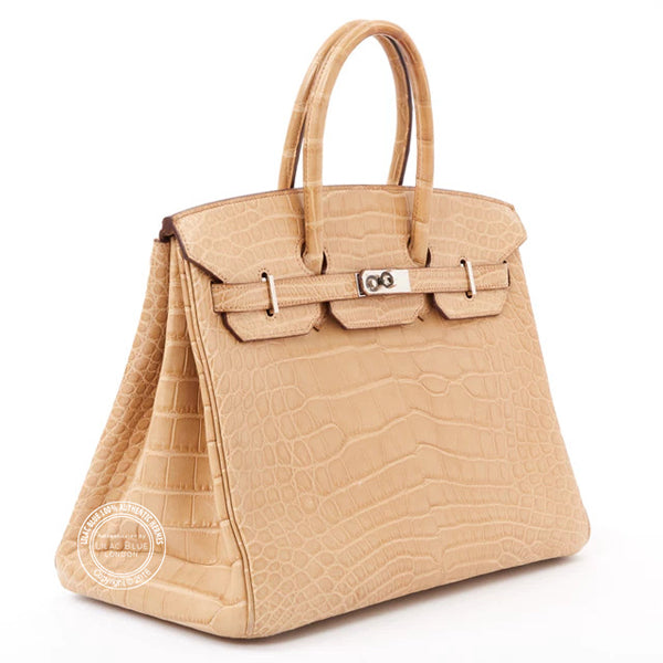 Hermès Birkin 35cm Poussiere Alligator PHW - Preloved