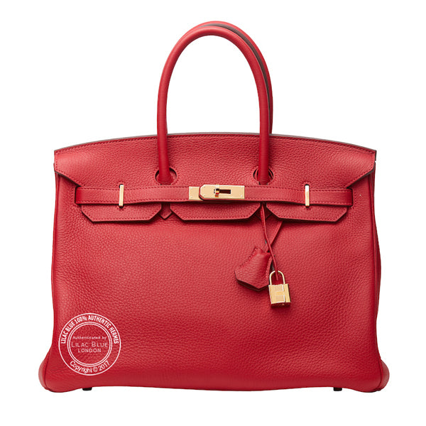 Hermès Birkin 35cm Rouge Casaque Togo GHW - Preloved
