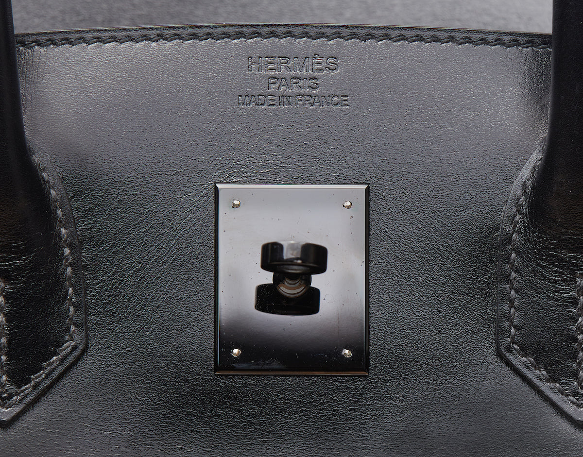 Hermès Birkin 35cm So Black Box Black Hardware