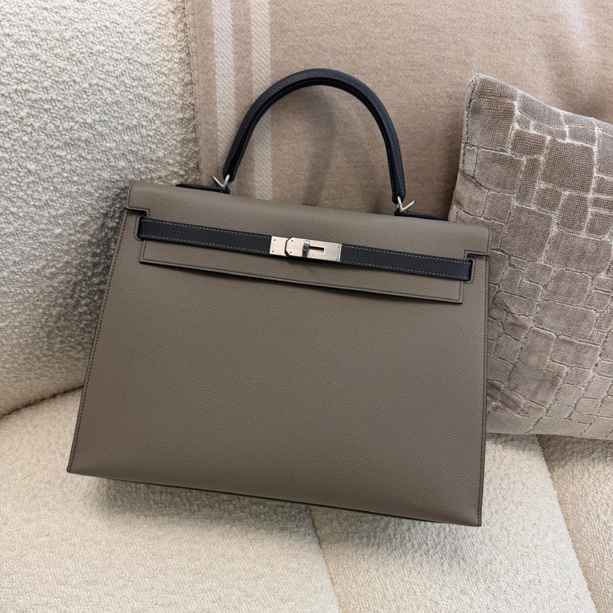Hermès Kelly 35cm Gris Asphalte/Graphite HSS Epsom BPHW