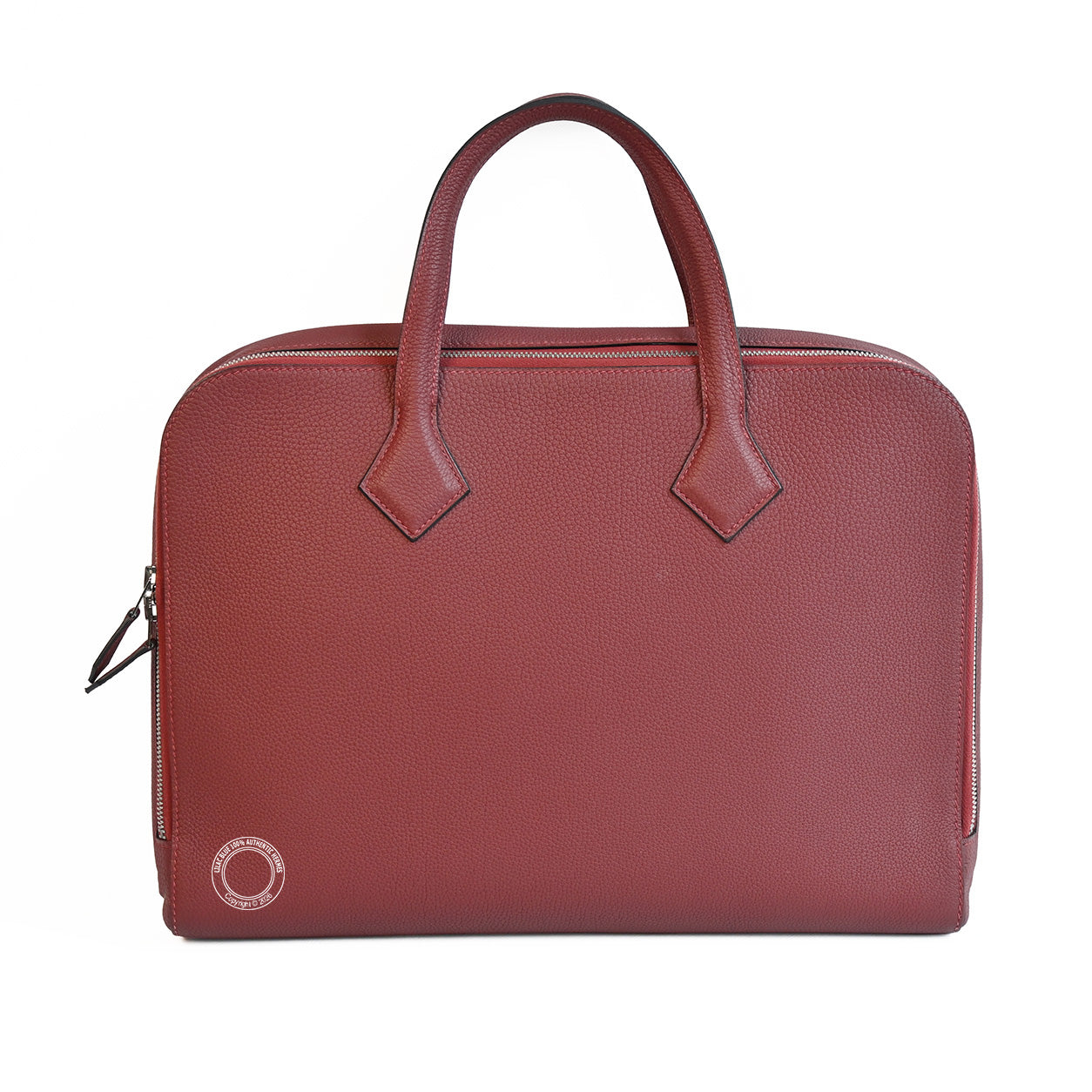 Hermès Victoria Light 38cm Rouge H Togo PHW - Preloved