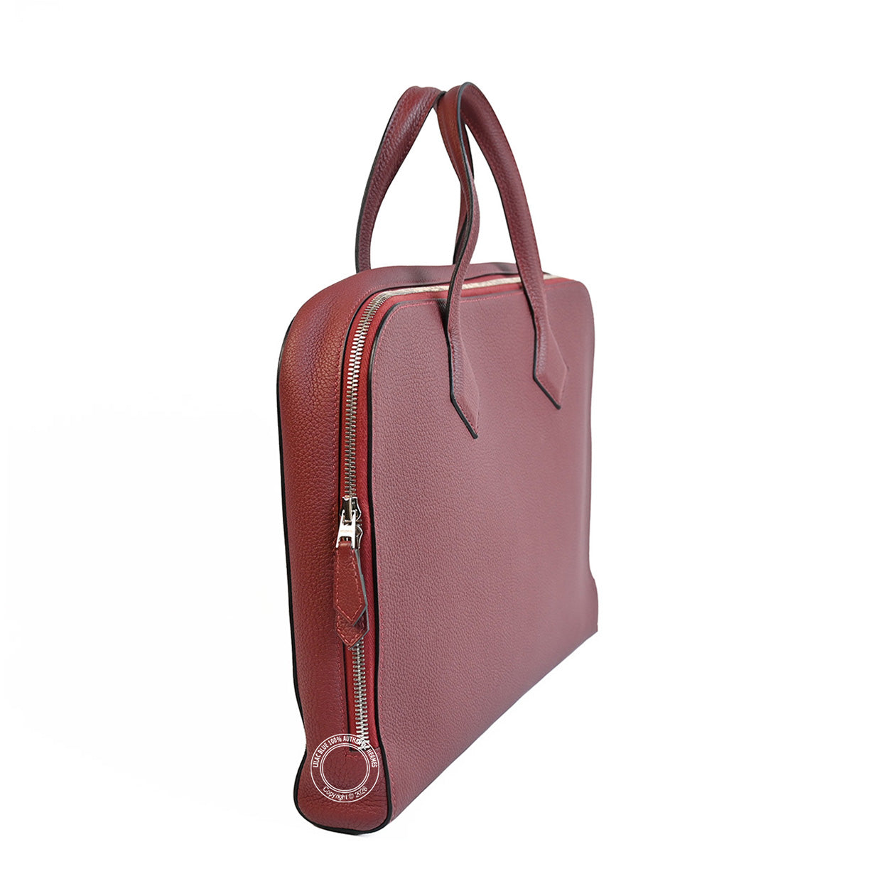 Hermès Victoria Light 38cm Rouge H Togo PHW - Preloved