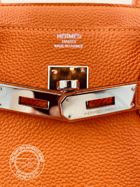 Hermes Birkin 40cm Orange Togo PHW - Good as new
