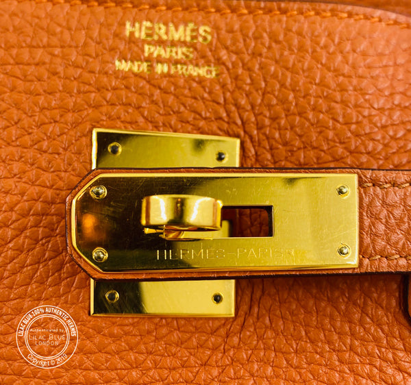 Hermes Birkin 40cm Orange Togo GHW - Reduced