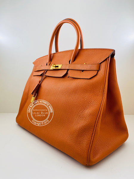 Hermes Birkin 40cm Orange Togo GHW - Reduced