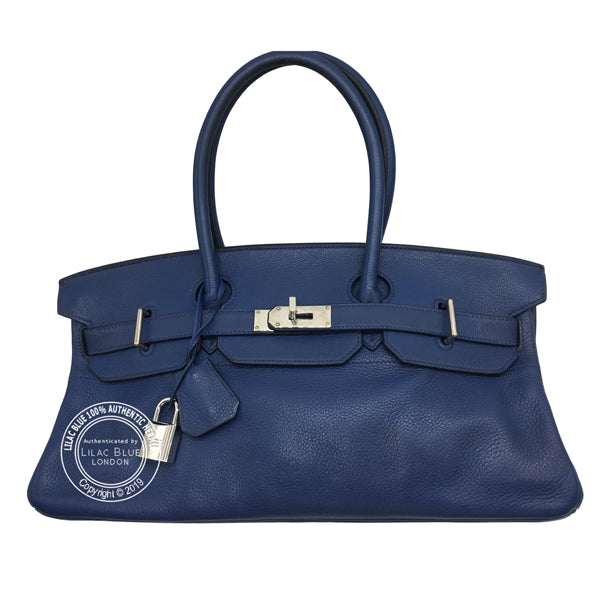 Hermès Birkin 42cm Bleu de Prusse JPG Shoulder Clemence PHW - Preloved