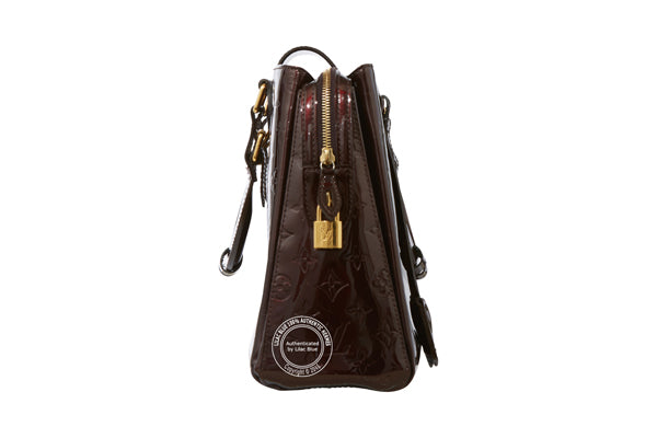 Louis Vuitton Burgundy Monogram Vernis Handbag - Preloved