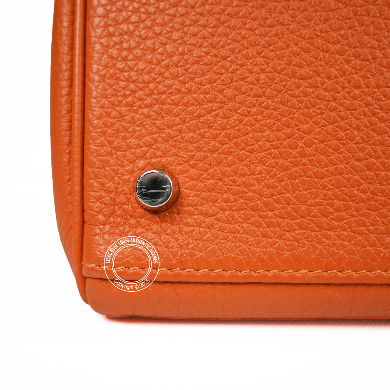 Hermes Kelly 42cm Orange JPG Shoulder Clemence PHW - Preloved
